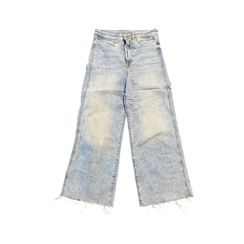 h&m jupe high waist culotte denim jeans womens size 4